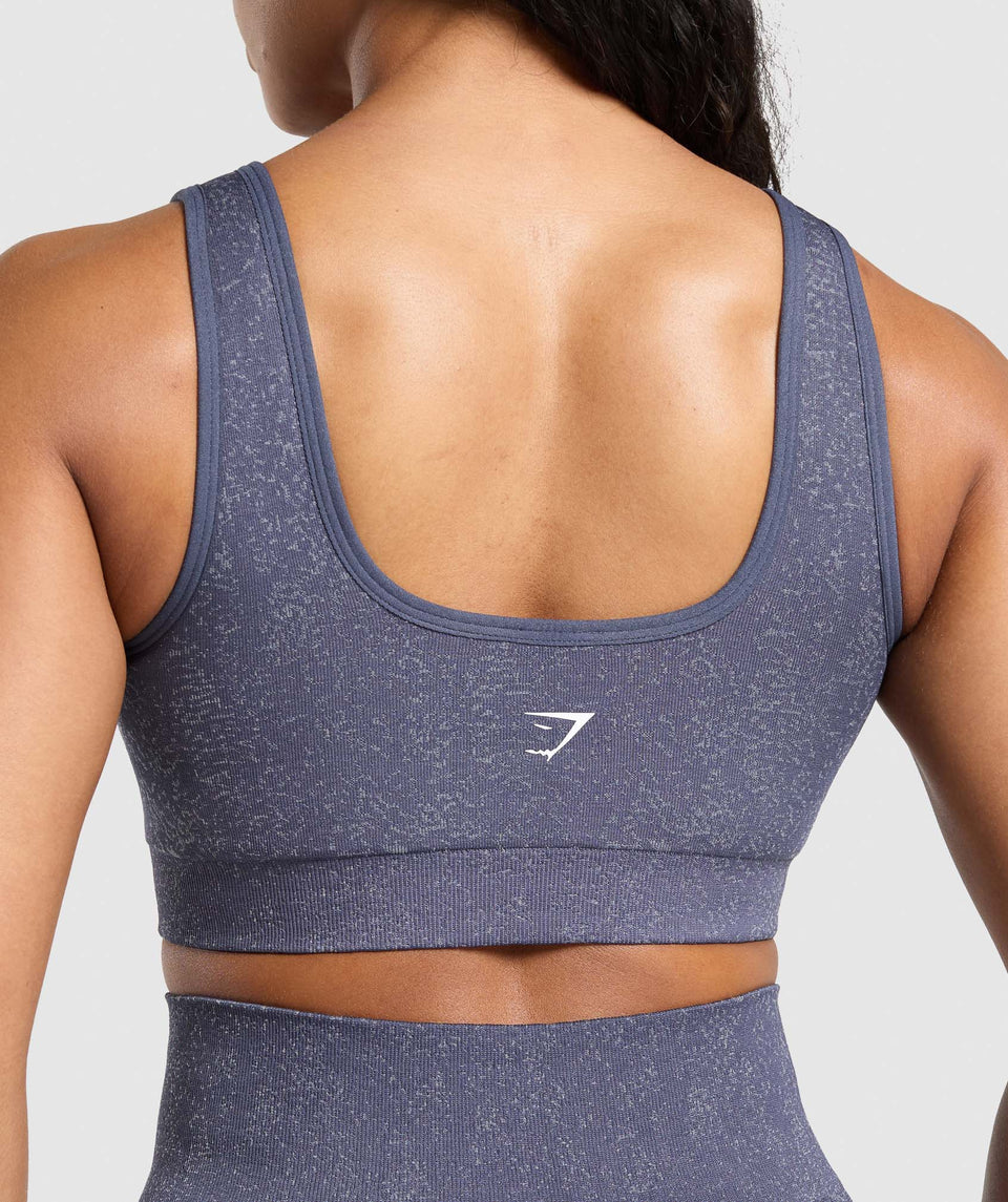 Gymshark Adapt Fleck Sports Bra - Weighted Purple/Metal Purple