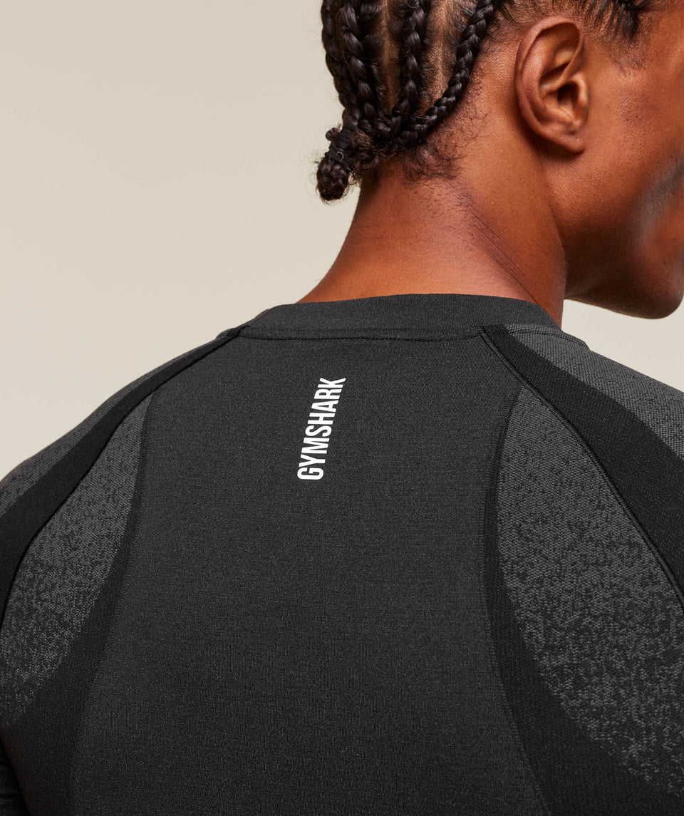 Gymshark Shadow Seamless T Shirt - Black