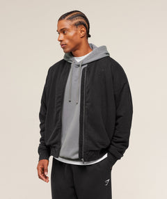 Gymshark Power Washed Jersey Track Jacket - GS Black