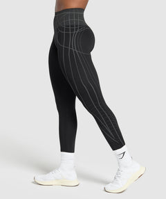 Gymshark Apex Seamless Leggings - Black/Graphite Grey