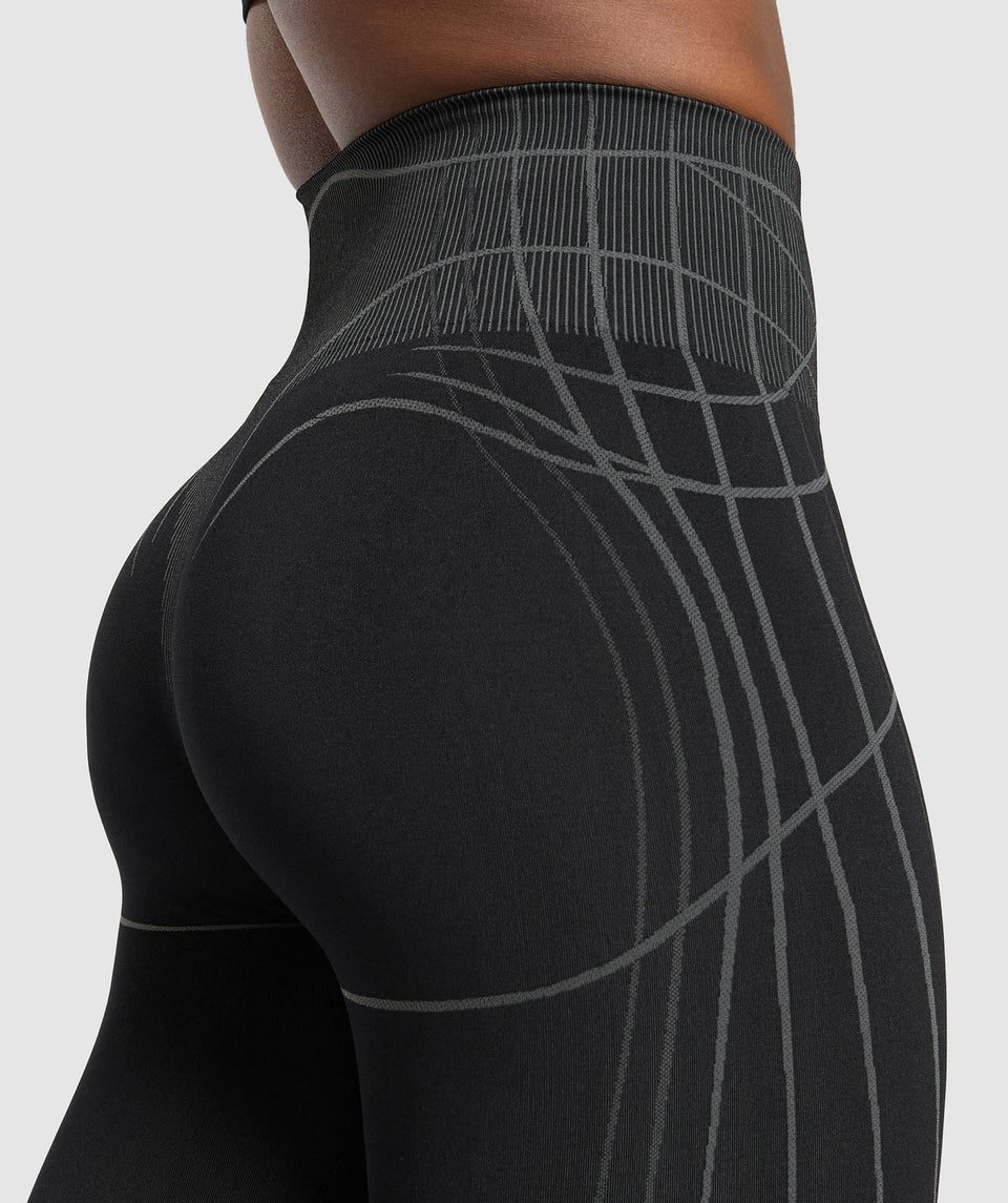 Gymshark Apex Seamless Leggings - Black/Graphite Grey