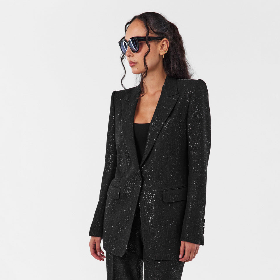 Sequin Long Sleeve Blazer