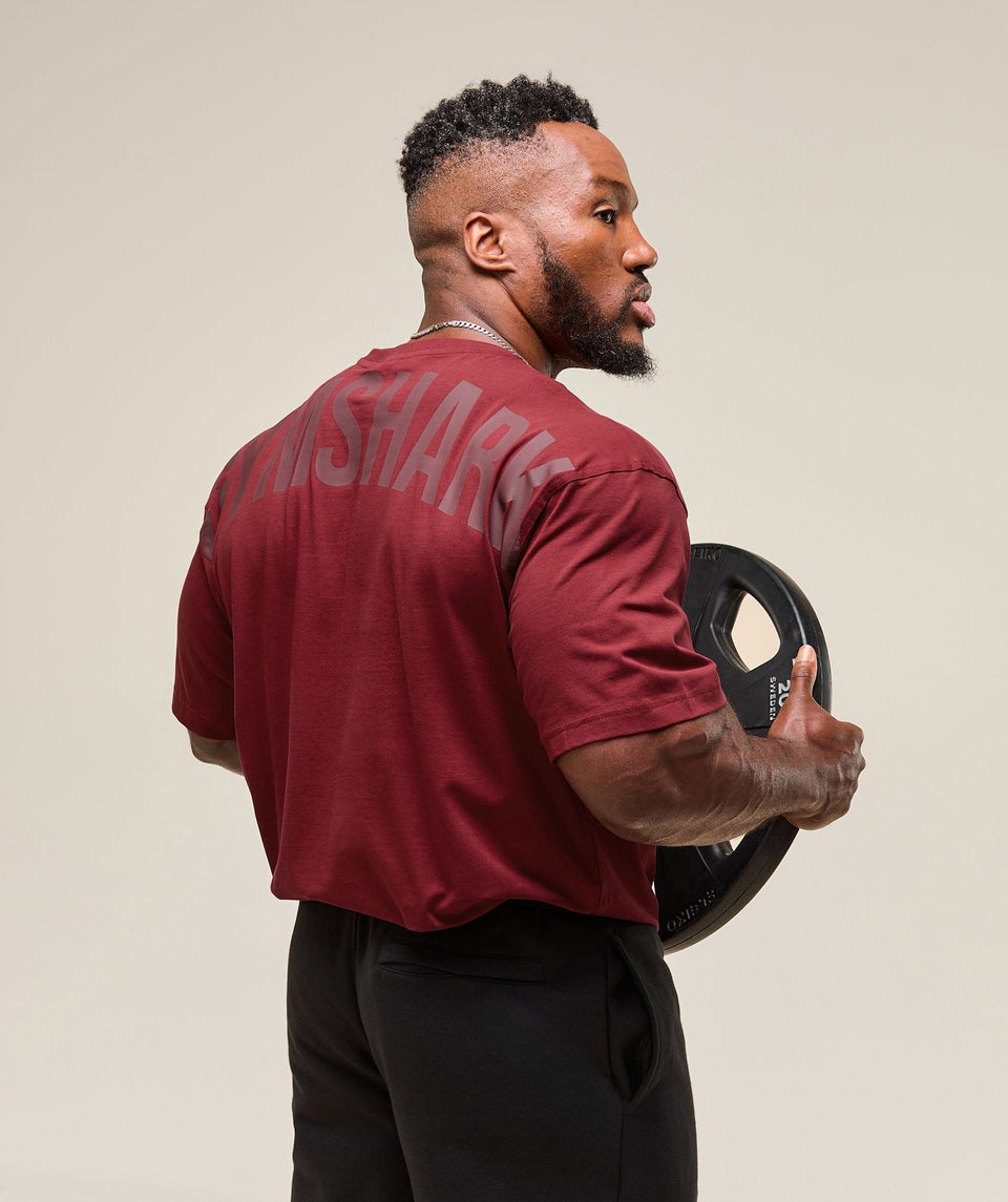 Gymshark Power T-Shirt - Sets Red