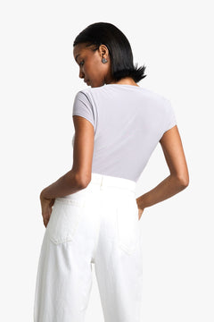 Double Layer Slinky Square Neck Cap Sleeve Bodysuit