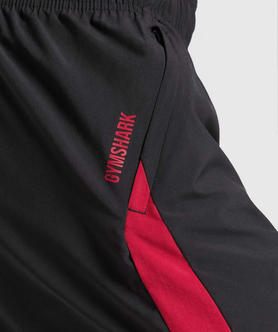 Gymshark Sport  7" Shorts - Black/Conditioning Red