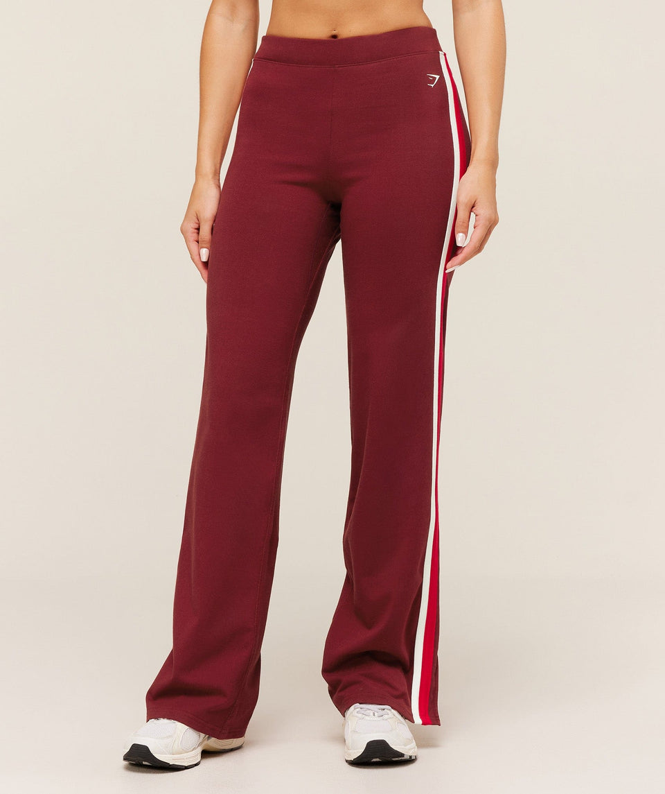 Gymshark Piping Wide Leg Pant - Sets Red/Carmine Red/Soft White