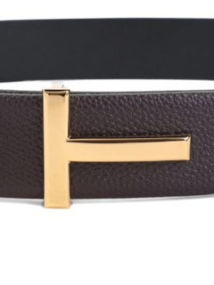 TOM FORD leather T-buckle belt