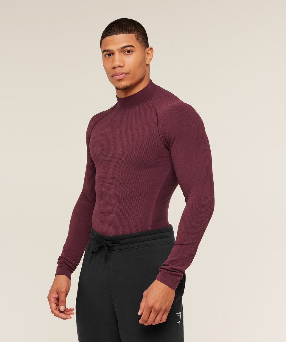Gymshark Physique Long Sleeve T-Shirt - GS Impact Burgundy/GS Cherry Purple