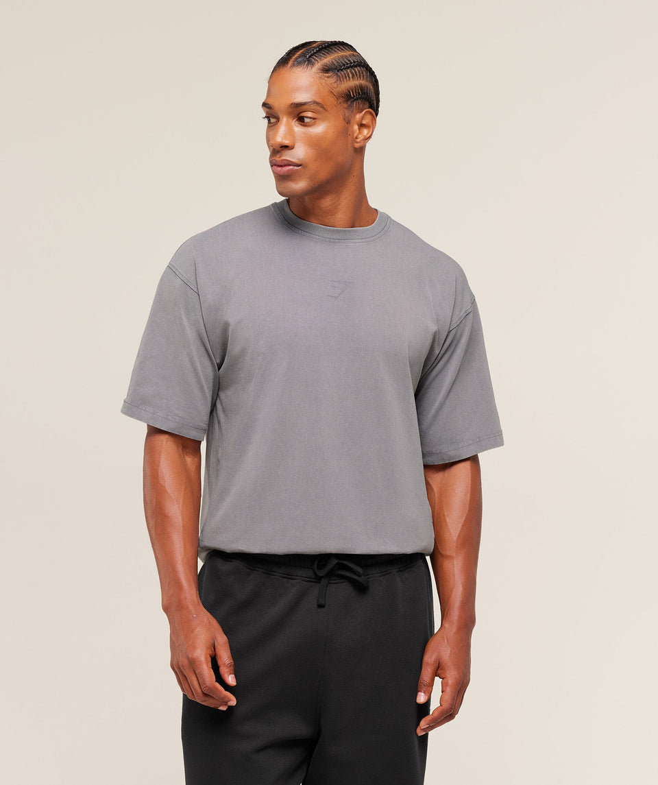 Gymshark Power Washed T-Shirt - GS Medium Grey