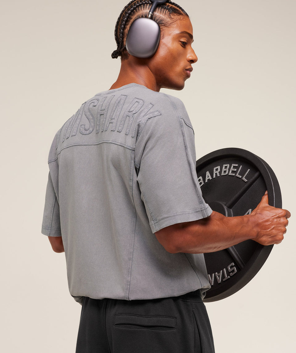 Gymshark Power Washed T-Shirt - GS Medium Grey