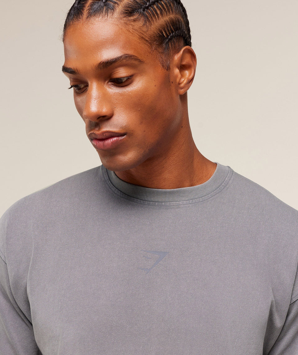 Gymshark Power Washed T-Shirt - GS Medium Grey