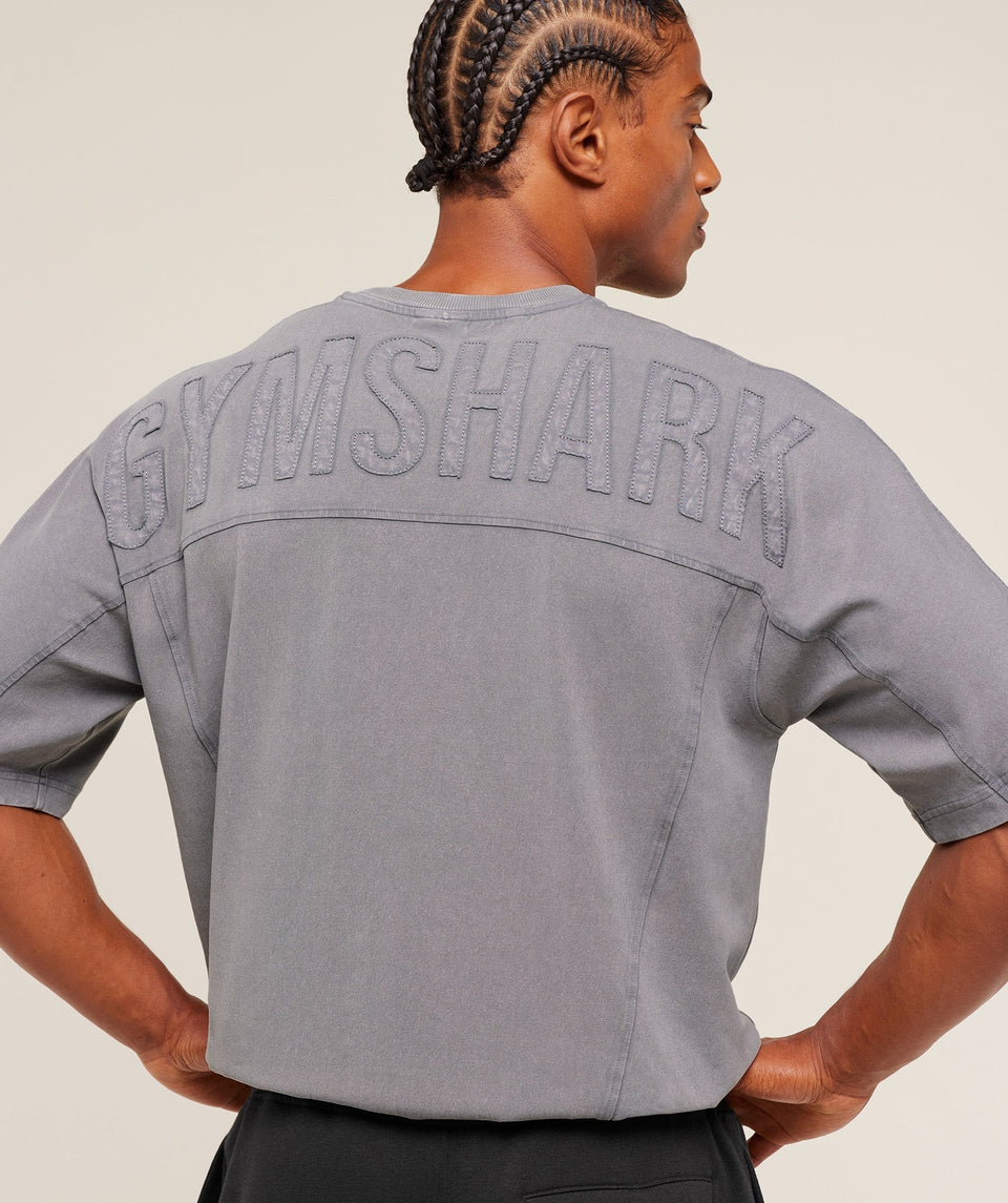 Gymshark Power Washed T-Shirt - GS Medium Grey