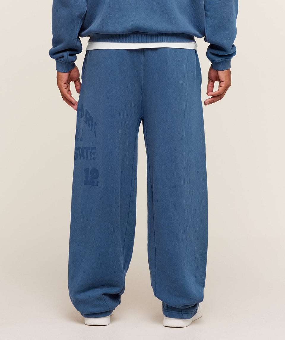 Gymshark Collegiate Washed Wide Leg Jogger - Compound Blue