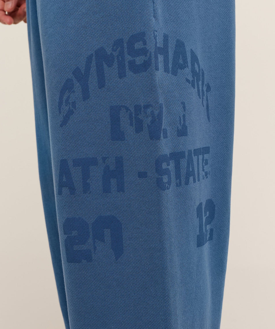 Gymshark Collegiate Washed Wide Leg Jogger - Compound Blue