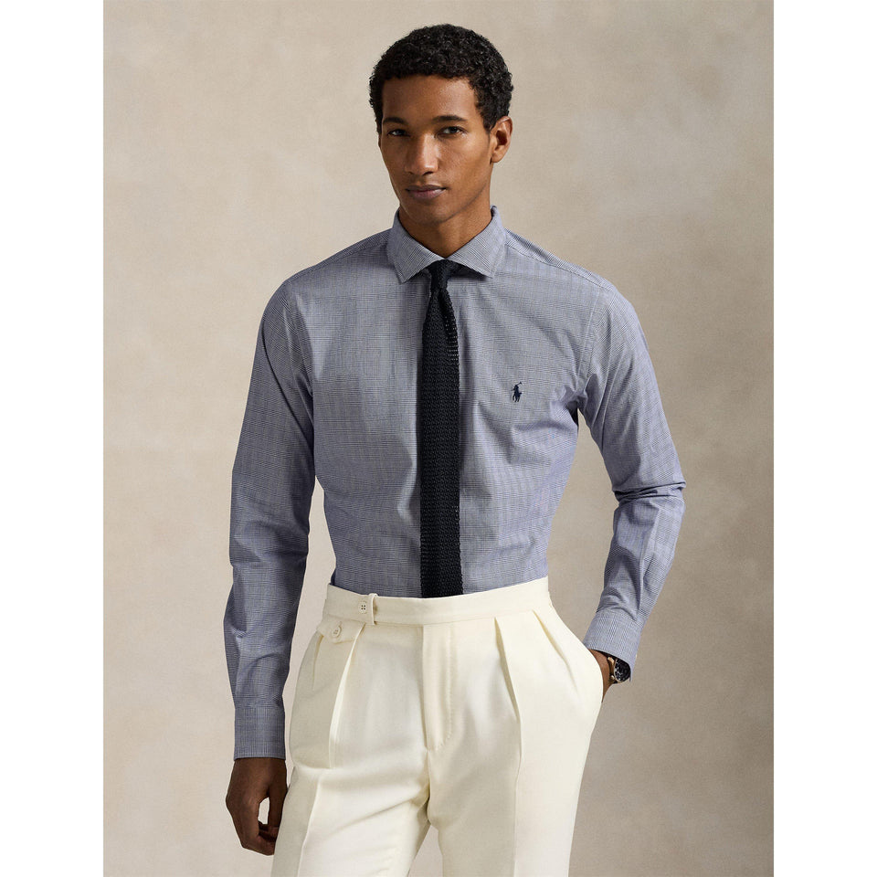 Poplin Check Long-Sleeve Patterned Shirt