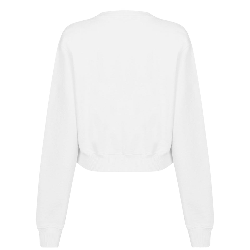 Stamp Cotton Long Sleeve Crew Sweatshirt