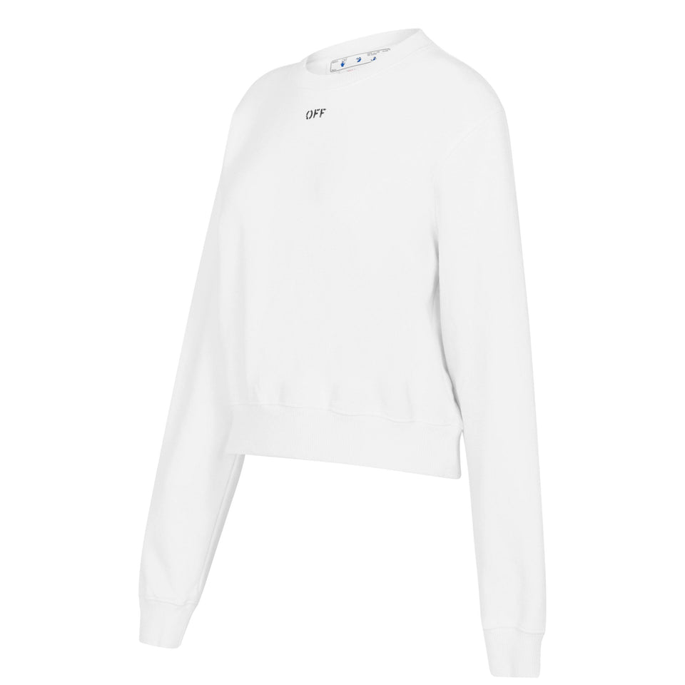 Stamp Cotton Long Sleeve Crew Sweatshirt