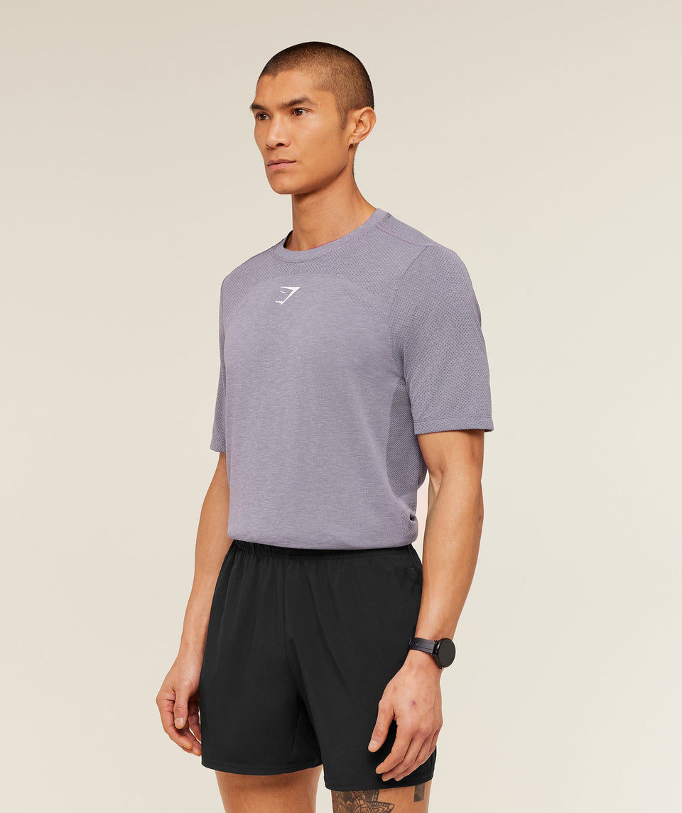 Gymshark Lightweight Seamless T-Shirt - GS Fog Purple/ Marl