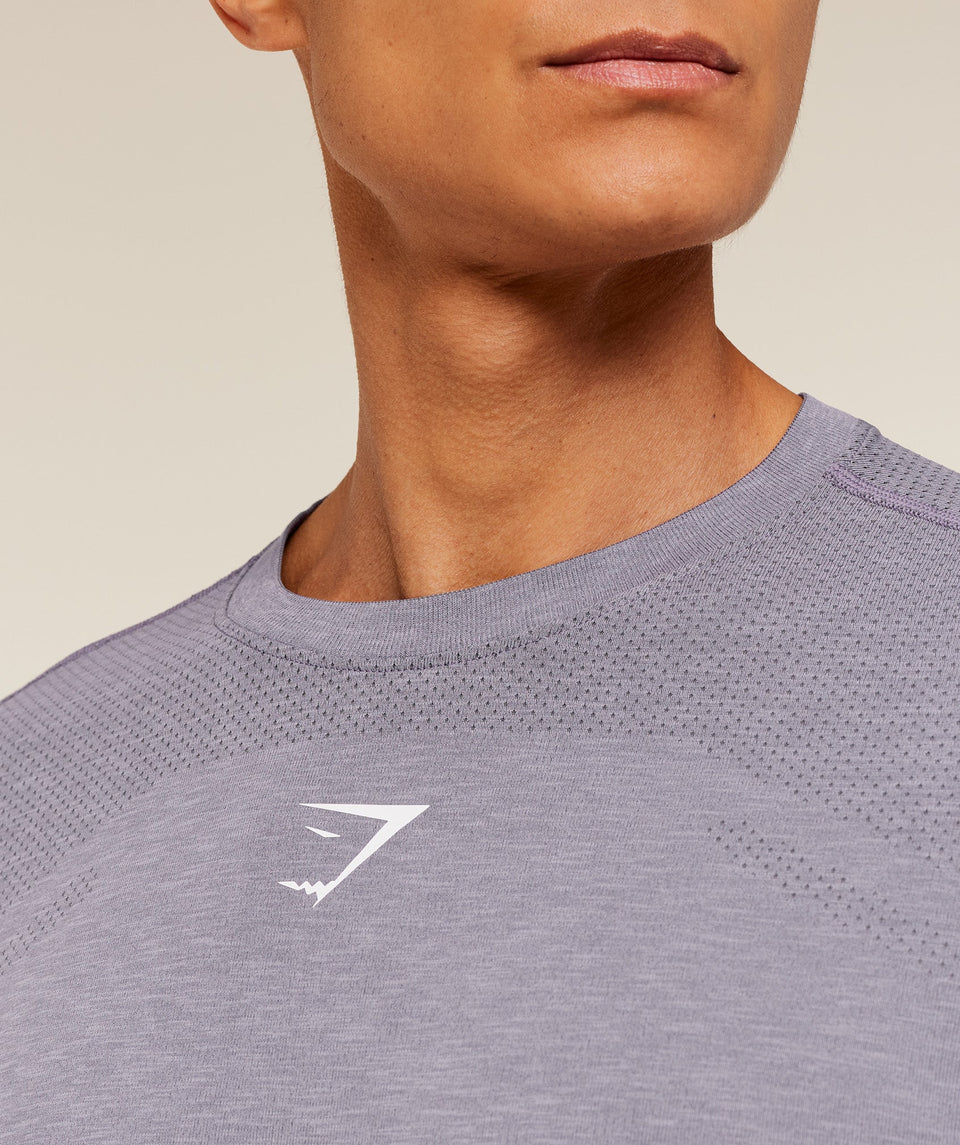 Gymshark Lightweight Seamless T-Shirt - GS Fog Purple/ Marl