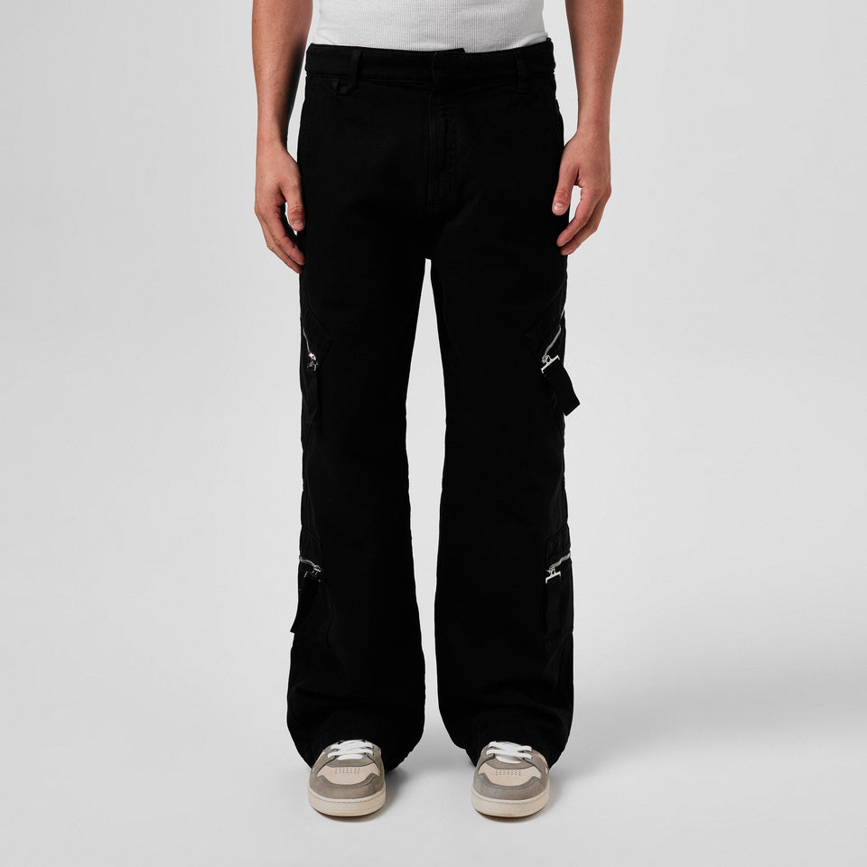 Le Marrone Zipped Cargo Trousers