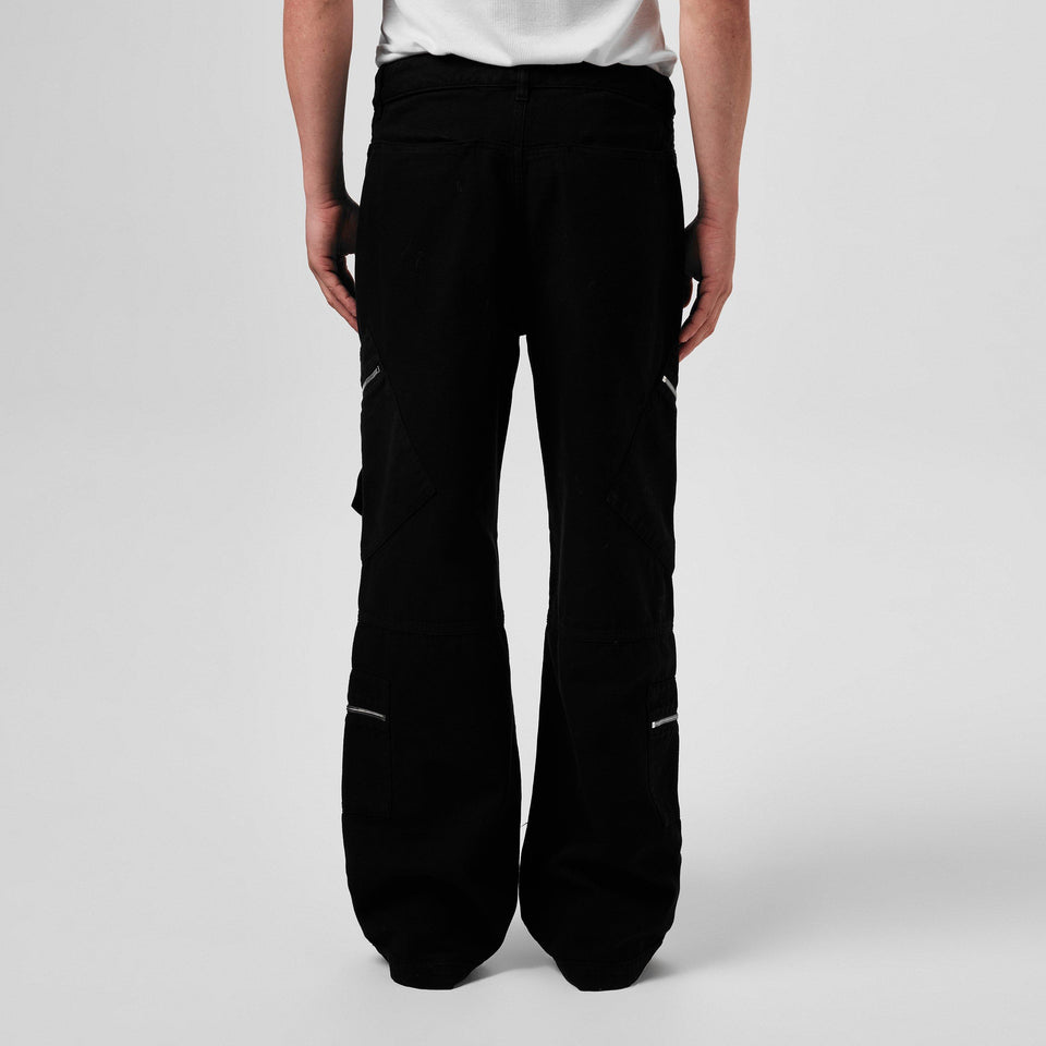 Le Marrone Zipped Cargo Trousers