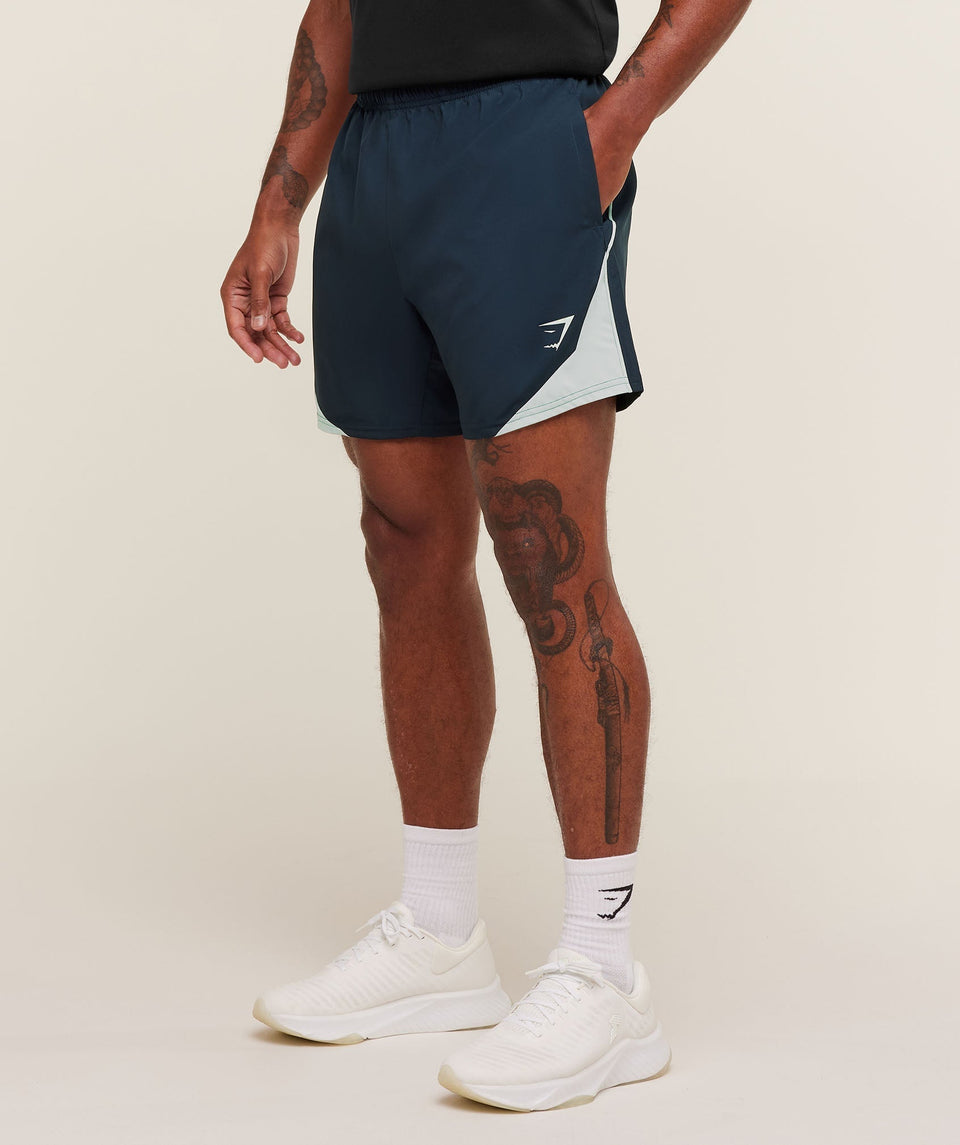 Gymshark Arrival Block 6" Shorts - Navy