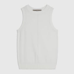 White Knitted Vest Top