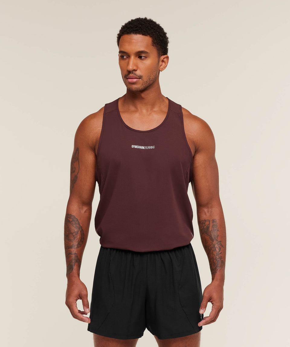 Gymshark Running Tank - Rich Maroon