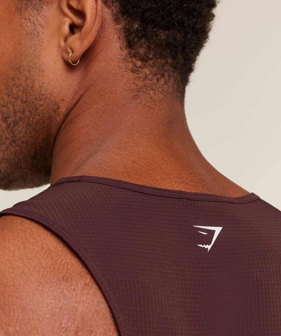 Gymshark Running Tank - Rich Maroon