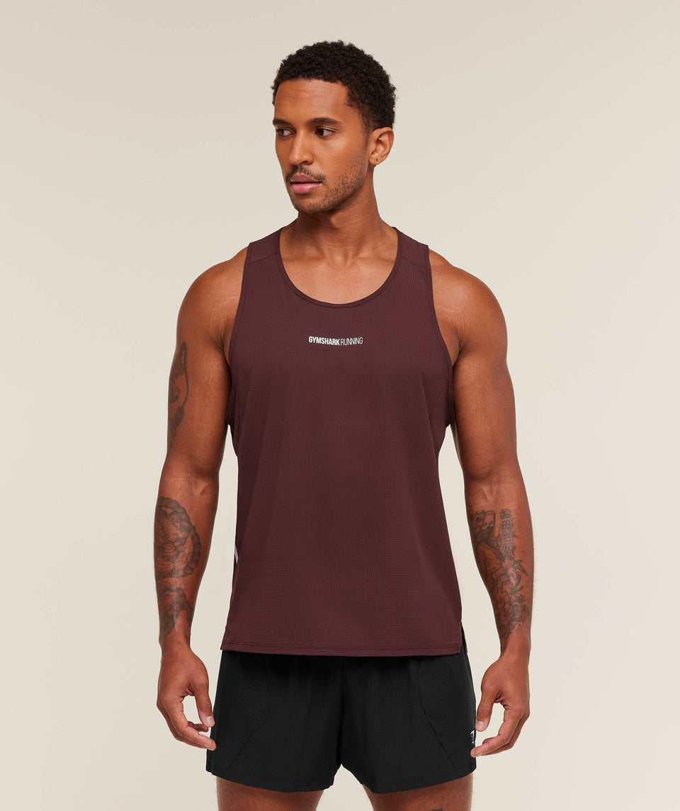 Gymshark Running Tank - Rich Maroon