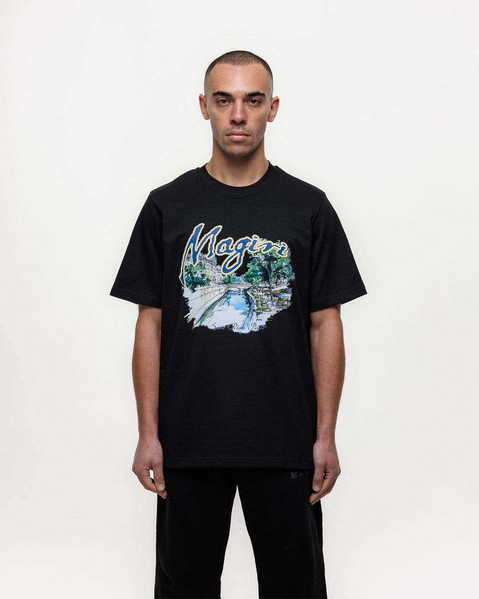Magiri Seine River Printed T-Shirt in Black
