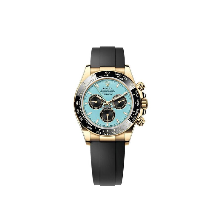 Rolex | Daytona | 126518ln-0014 | Yellow gold | 40 mm | Rubber | Turquoise | Automatic