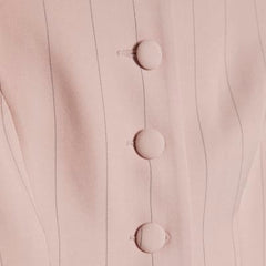 Pink Sleeveless Striped Longline Waistcoat