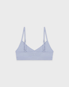 Signature Logo Mini Sports Bra - Faded Blue/White
