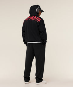 Gymshark Power Zip Up Hoodie - Black/Conditioning Red