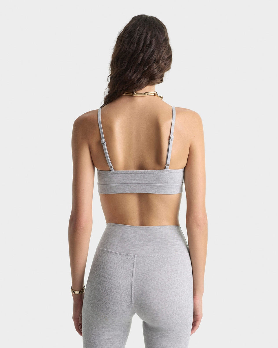 Signature Logo Mini Sports Bra - Heather Gray