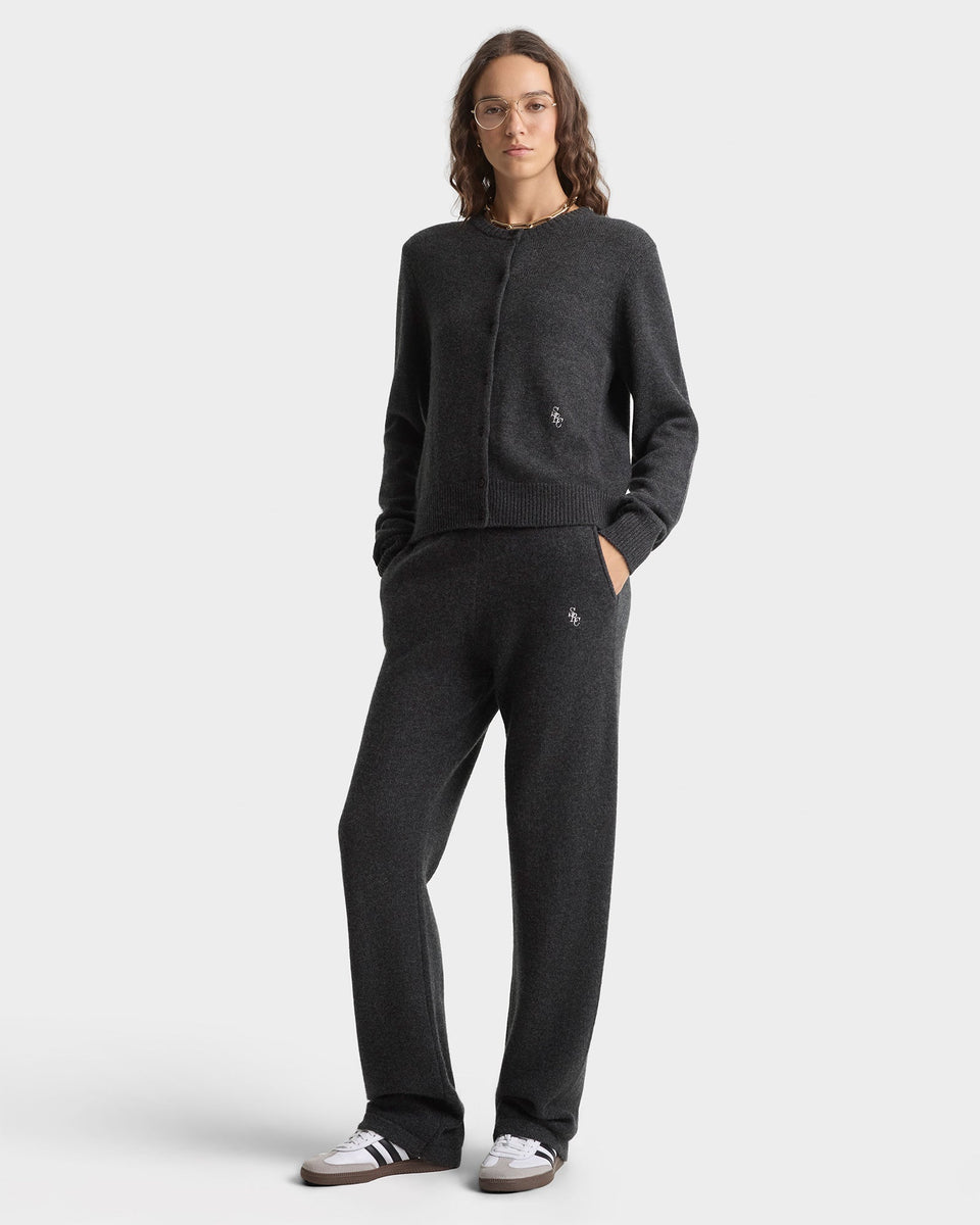 SRC Cashmere Trousers - Dark Grey/White