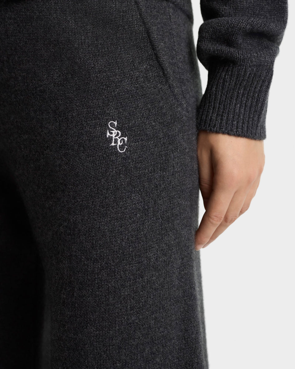 SRC Cashmere Trousers - Dark Grey/White