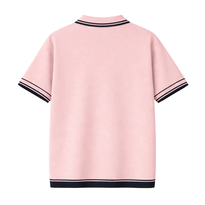 Monaco Knit Polo – Rose