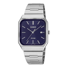 Casio Enticer Men Quartz Blue Dial Analog Stainless Steel Watch A2466