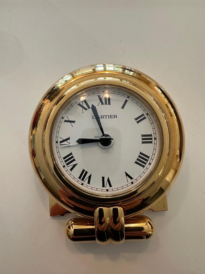 Cartier Desk Clock Cartier Pendulettes Réveil Masa Saati – Altın Kaplama Quar