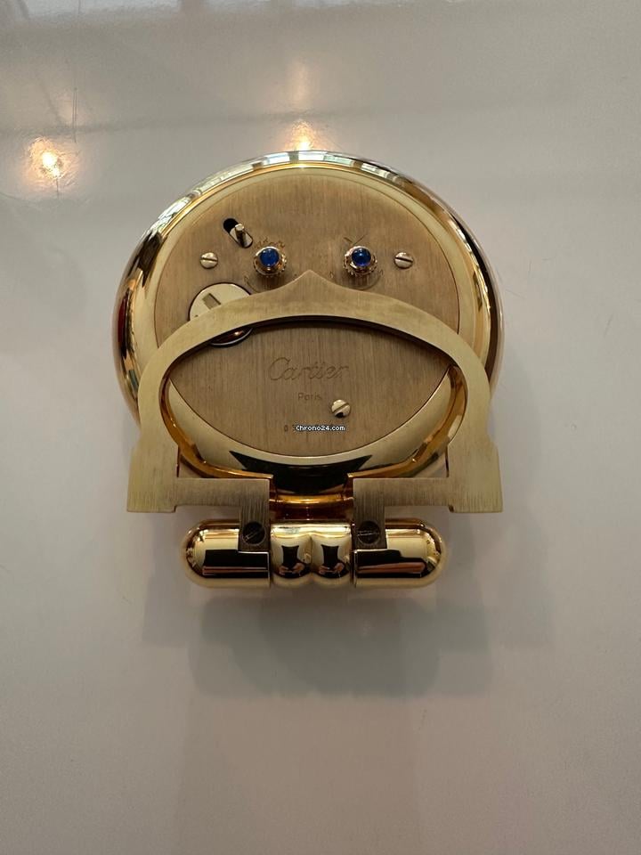 Cartier Desk Clock Cartier Pendulettes Réveil Masa Saati – Altın Kaplama Quar