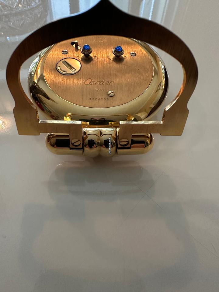 Cartier Desk Clock Cartier Pendulettes Réveil Masa Saati – Altın Kaplama Quar
