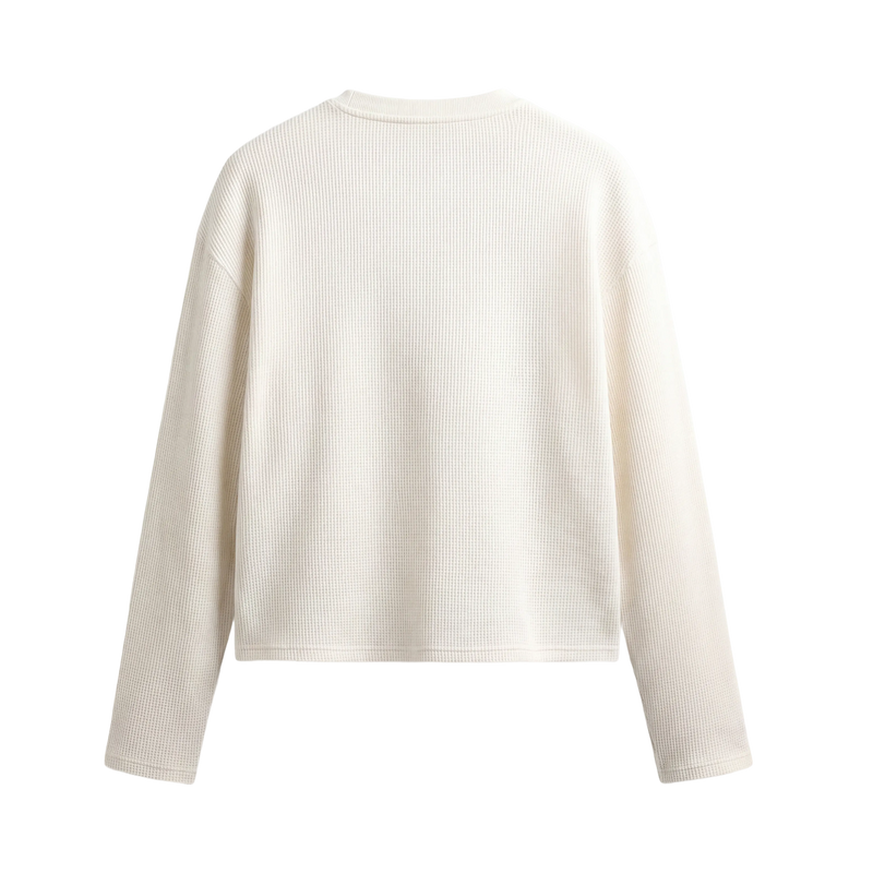 Blacklist Bear Basics Waffle T-shirt Off White