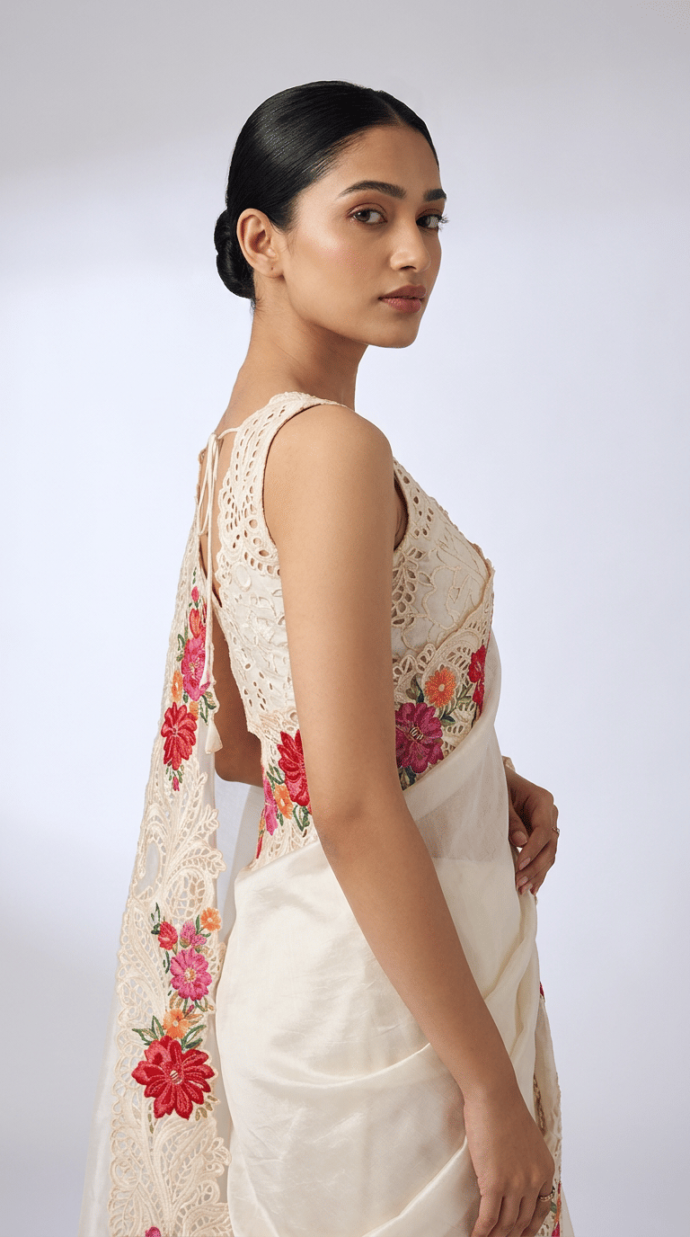 Blush Rosé Banarasi Silk Saree With Gold Zari Weave