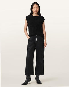 AllSaints Tay Carpenter Jeans Women's Coated Black Women's