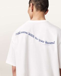 AllSaints Spun Out Boxy Short Sleeve Graphic T Shirt Chalk White