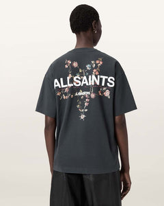 AllSaints Pentacle Oversized Etta T Shirt Women's Washed Black Women's