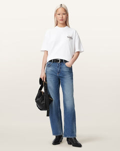 AllSaints Pentacle Oversized Etta T Shirt Women's Washed Black Women's