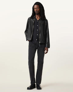 AllSaints Miller Leather Jacket Black